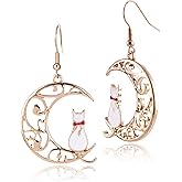 Cute Anime Cartoon Sailor Moon Animal Cat Moon Earrings Gift For Girls Women Jewelry