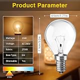 Caldarax E14 Wax Warmer Bulbs 25W Dimmable 2700K G45 SES 2 Pack view 2