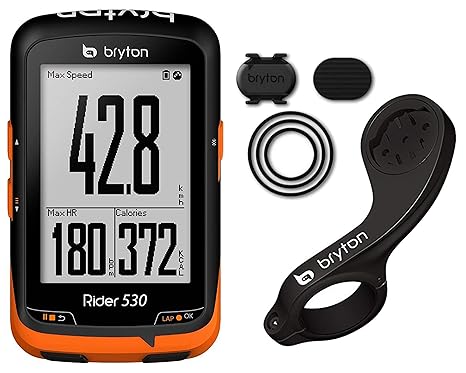 Unbekannt Bryton Rider 530 C, Computer GPS mit Geschwindigkeitsmesser Unisex – Erwachsene, schwarz, M