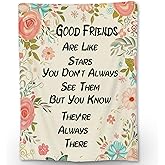 Ti Caldi Friend Blanket, Soft Fuzzy Warm Lightweight Flannel Throw Blanket with Floral Frame, Ideal for Couch, Bed, Decor, Travel & Outdoor Use, for Adults Women 60×50 in