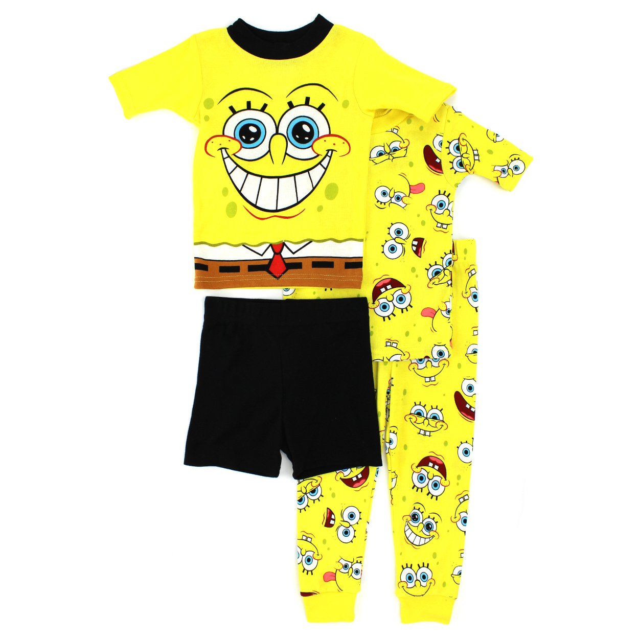 Spongebob Squarepants Boys 4 pc Cotton Pajamas