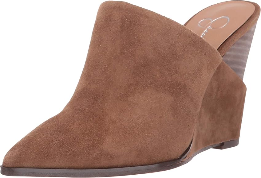 tan suede mules