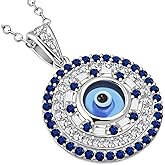My Daily Styles Evil Eye Necklace For Women – Dainty Protection Jewelry – Women's Pendant Necklaces – Spiritual Amulet Pendant – Minimalist Good Luck Charm