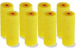 YLTOLOO 8 Pcs Textured Paint Roller Covers, 4 inch Small Textured Foam Drywall Texture Paint Rollers, House Paint Roller Covers for Art Painting Walls Ceilings
