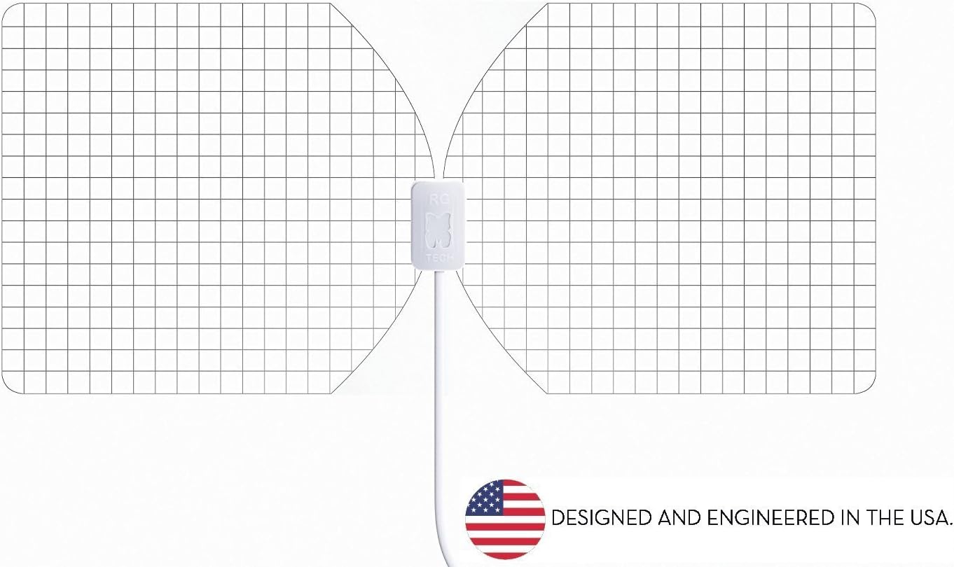 RGTech Monarch 50 Transparent Indoor Freeview HDTV Aerial - True 50 Mile Multidirectional Paper-Thin Antenna - 4G filter for Maximum Freeview/UHF/VHF/FM/USB TV Tuner/DVB-T/DVB-T2/DAB radio reception