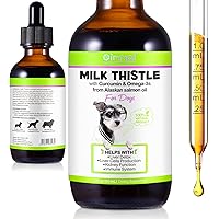 Milk Thistle for Dogs 60ml, Liver Support for Dogs, Supports Kidney Function for Pets Detox, Hepatic Support, Health Suppleme