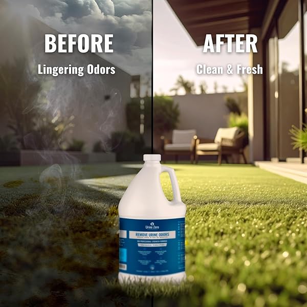 URINE ZERO PET ODOR ELIMINATOR SPRAY – BIO-ENZYME CLEANER FOR DOG & CAT URINE | INSTANTLY REMOVES ODORS ON ARTIFICIAL GRASS, CARPET, RUGS & TILE | PET & KID SAFE, 32 OZ READY-TO-USE