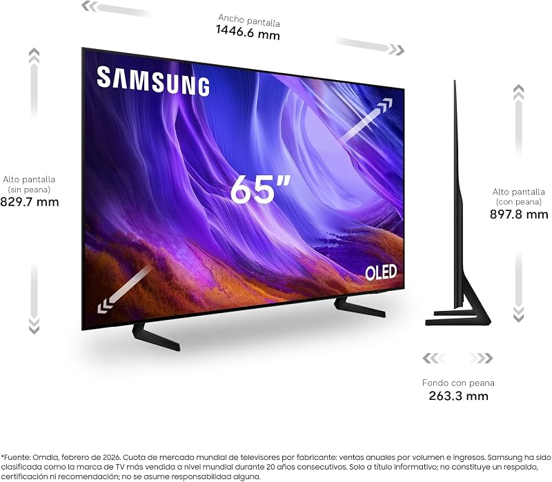 TV OLED S83H 65" 4K Smart TV con IA y Pantalla sin Reflejos — foto 8 de 8