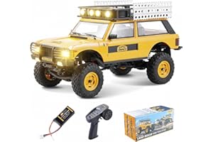 EAZYRC FMS 1/24 FCX24M RC Crawler RTR, Land Rover Series with Licensed, 1/24 RC Truck 4X4 Mini RC Truck with Lighting, 2.4Ghz Remote Control,Battery (Range Rover)