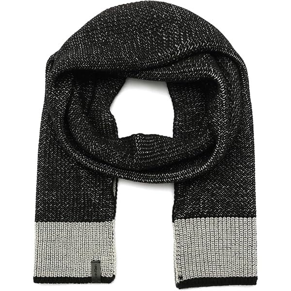 UGG Men's Waffle Scarf Black One Size at Amazon Men's Clothing store
