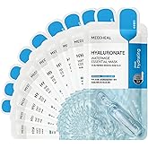 Mediheal Best Korean Hyaluronate Watermide Essential Face Mask - Hydrating and Moisturizing Sheet Masks With Hyalu Active 3x For All Skin Types (10 Count)