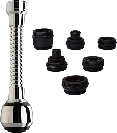 Siroflex Milady Dual Function Tap Aerator Shower Flow Chrome Hose Italian Made