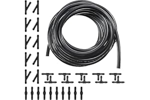 Sephile 30 PCS Car Windshield Washer Hose, 30 PCS Vehicle Water Pump Connector, Soft Durable Glass Cleaning Tools, Universal 13Ft Automotive Washer Hose Kit for Truck SUV Car (Black)