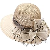 KORADI Women Organza Kentucky Derby Hat Fascinators Bucket Bowler Hat for Tea Party Bridal Wedding Church Dress Hat Sun Cap