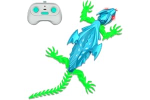 TWFRIC Wall Climbing Gecko Lizard, Robot Geckos Lizards Rechargeable Remote Control Car Toy RC Cars Toys for Kids RC Crawler for Boys & Girls Ages 6 & Up Halloween Christmas Birthday Gifts (Blue)