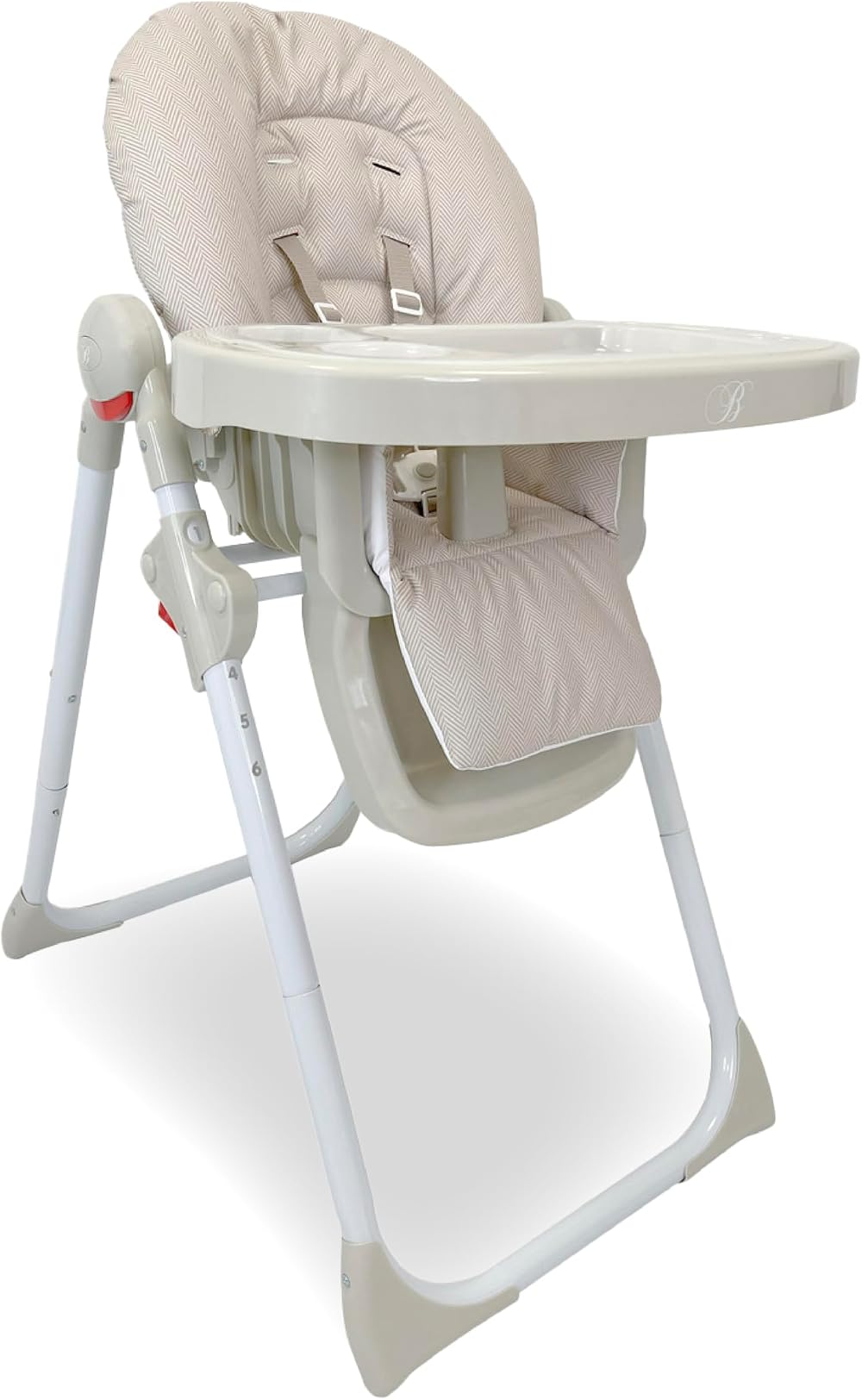 My Babiie MBHC8 Premium Highchair Oatmeal 3 Recline 6 Height 15kg