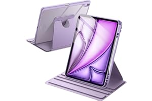 JETech Rotating Case for iPad Air 13-Inch M3/M2 (2025/2024) with Pencil Holder, 360 Degree Rotation Protective Stand Cover Cl