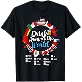 Adult Vacation Drinking Countries International National T-Shirt Small