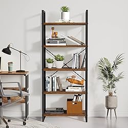 YITAHOME 5 Tiers Bookshelf, Artsy Modern