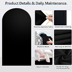 Hemmotop 7.2 ft Black Arch Backdrop Cover