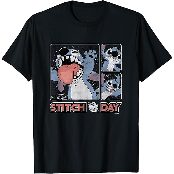 Amazon.com: Disney Lilo & Stitch Folded Arms Rock Poster T-Shirt