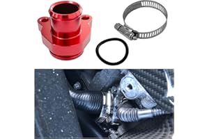 Dickno Aluminum Water Hose Fitting Kit, Car Engine Coolant Hose Fitting with Clamp, OEM 11537541992 11537544638, Hose Fitting Kit Replacement Compatible with 335i 335xi 135 330i 530xi (Red)