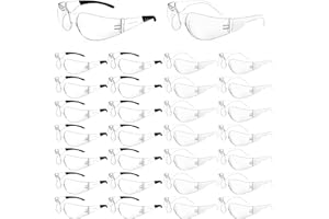 WFEANG Safety Glasses Bulk Protective Eyewear for Men Women, ANSI Z87.1 Eye Protection Goggles with Clear