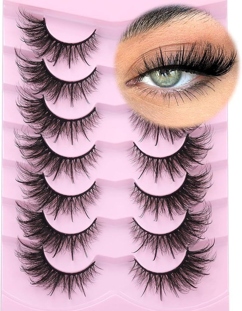 Fox Eye Lashes Wispy Faux Mink Lashes Volume Fairy Cat Eye Lashes That Look Like Extensions Spiky Fake Eyelashes 20mm Long La