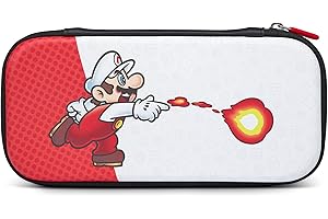 PowerA Slim Case for Nintendo Switch - OLED Model, Nintendo Switch or Nintendo Switch Lite - Fireball Mario, Protective Case, Gaming Case, Console Case, Accessories, Storage, Officially licensed