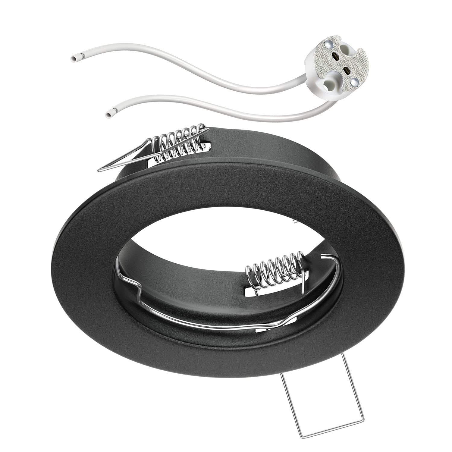 ledscom.de Ceiling mounting Frame Fere Mounting Frame Black matt (LED/Halogen/MR16/50mm) incl. GU5.3 Socket