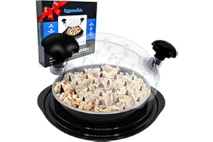 Eggssentials - Chicken Shredder Tool Twist Large to Shred Chicken, Beef, and Vegetables - Meat Shredder Tool Twist with Transparent Lid, Non-Slip Base, Ergonomic Handles for Proper Grip.