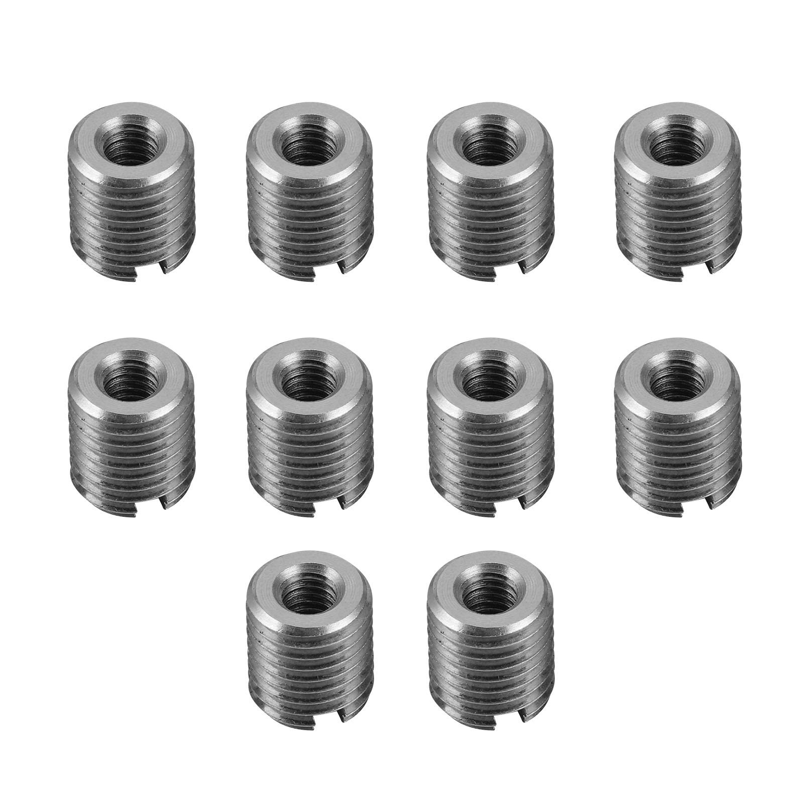 Male Thread Repair Tool, 10pcs Furniture Screw-in Nut Stainless Steel Bolt 14mm for Automobiles Electronic Communications Machinery and Equipment