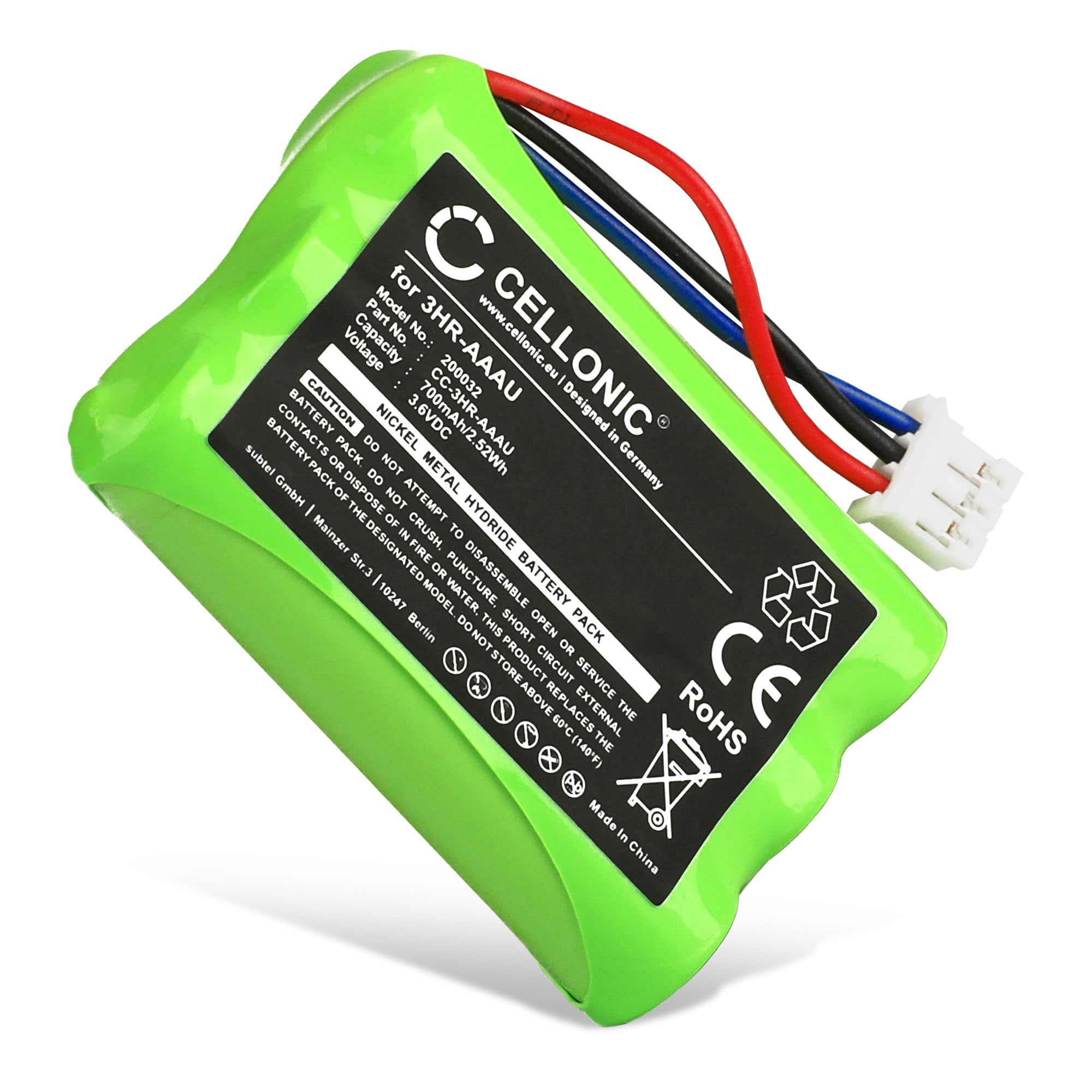 1x CELLONIC Battery Compatible with Bang & Olufsen BEOCOM 6000, BeoCom 1, M6000, M6000 MKII 700mAh 3.6V