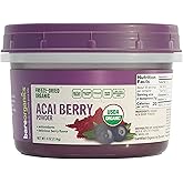 BareOrganics Acai Berry Powder, Superfood Powder, Organic Dietary Supplement, 4 Ounces