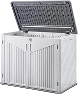 Panana Plastic Garden Storage Outdoor Furniture White 132 x 72 x 99 cm view 2