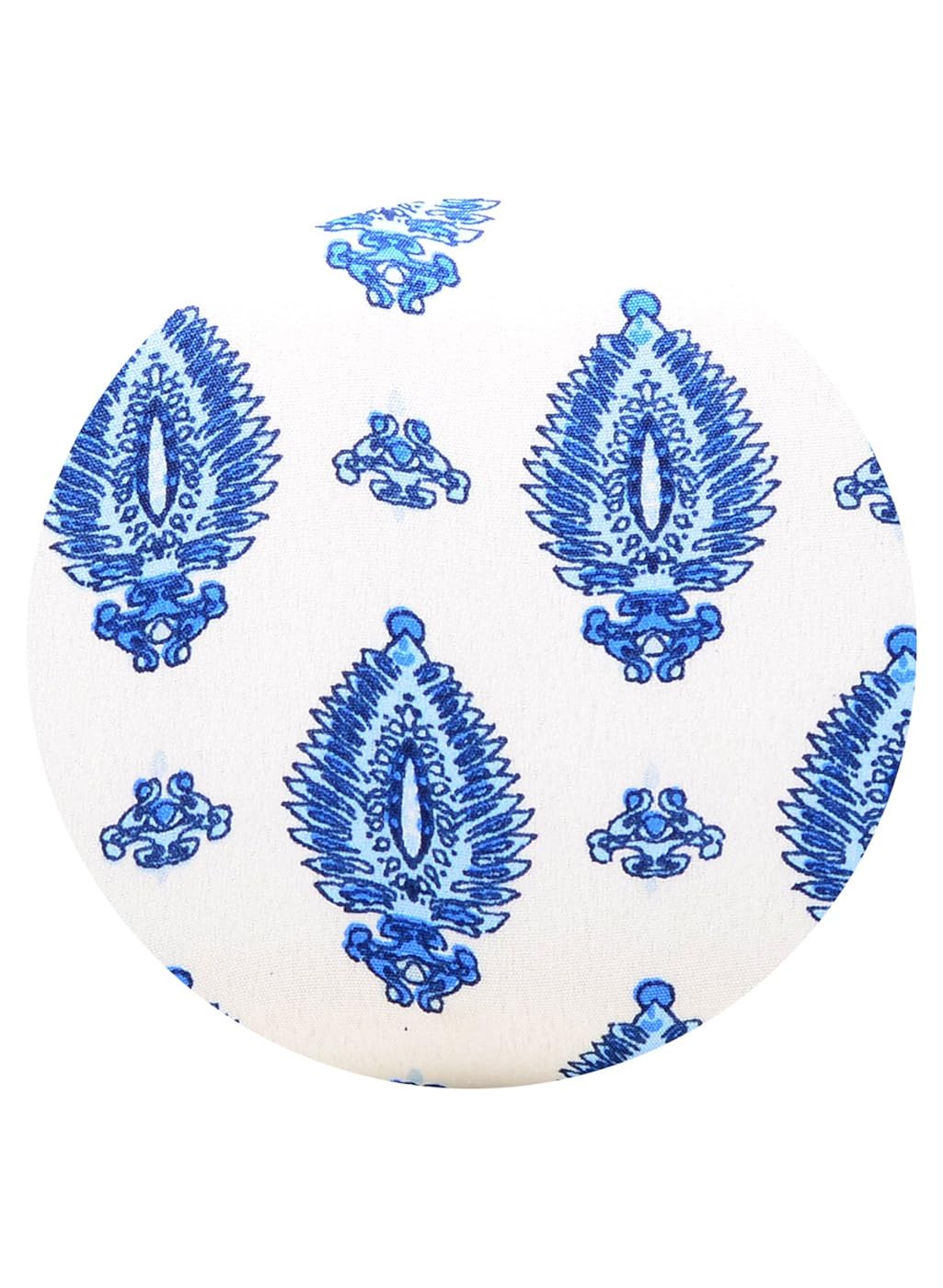 hopping street blue and white printed box clutch