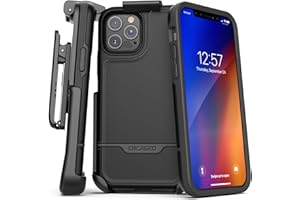 Encased iPhone 12 / 12 Pro Belt Clip Protective Holster Case (2020 Rebel Armor) Heavy Duty Rugged Full Body Cover with Holder