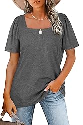 WIHOLL Plus Size Tops for Women Short Sleeve Summer