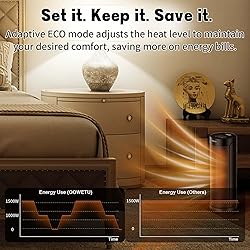 Portable Space Heater for Indoor Use with Remote
