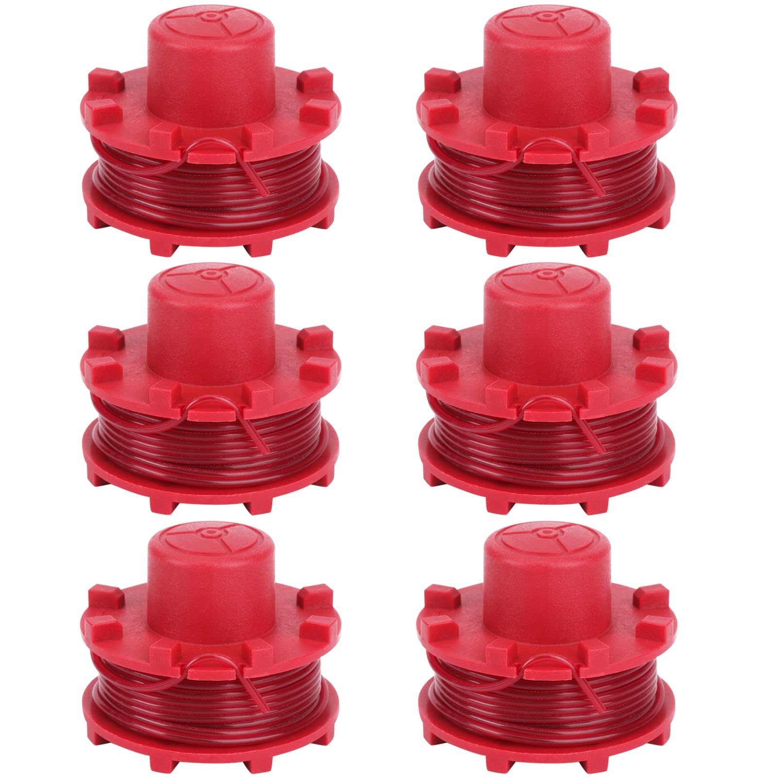 Yweller 6 Pack GE-CT 36/30 Li E Spool Line Compatible with Einhell String Trimmers GE-CT 18/33 Li E,GP-CT 36/35 Li BL,AGILLO 36/255 BL und AGILLO 18/200,.080"/2mm, 26Ft/8 M Replacement Spool Line