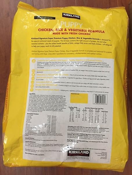 kirkland dog food calories