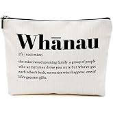 Whānau Definition, Funny New Zealand Makeup Bag, Maori Family Definition, Hawaiian Gifts, North Island Inspirational Cosmetic Bag, Christmas Thanksgiving Birthday Gifts for Women Female Sister Aunt