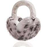 DUOJINSANXI Ear Muffs for Winter Women Men, Faux Fur Earmuffs, Fluffy Ear Warmers, Foldable Ear Warmer Earmuffs