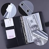HAUTOCO A6 Budget Binder with Zipper Envelopes Black Money Organizer view 6