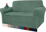 Granbest High Stretch 2 Seater Sofa Cover Jacquard Non Slip Matcha Green