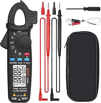 Amazon Co Jp Bside 直流電流クランプメーター 1maの解像度真の実効値自動レンジング6000カウントテスター電圧電流抵抗周波数温度キャパシタンスメーターとバッククリップ Diy 工具 ガーデン