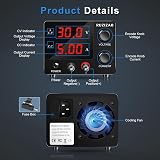 RUZIZAO DC Power Supply 30V 5A Variable Bench Adjustable Encoder view 2