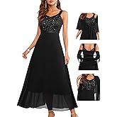 BeryLove Formal Wedding Guest Sequin Prom Dresses Cocktail Evening Lace Elegant Mother of The Bride Dress