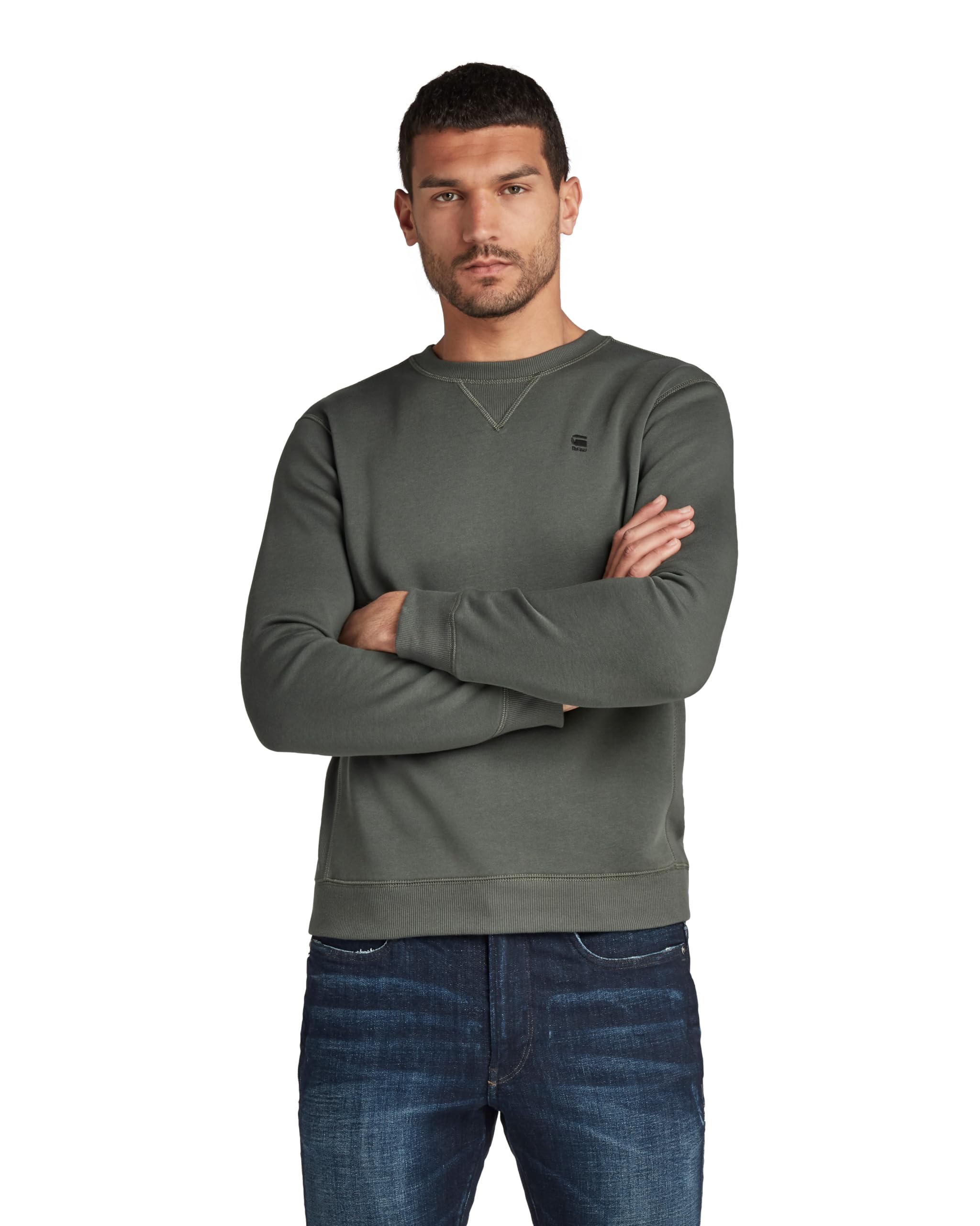 G-STAR Raw Men's Premium Core Sweater,Graphite,X-Small Image