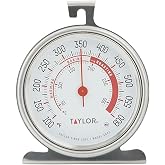 Taylor Analog Oven Thermometer - 3 Inch | 3 Inch Dial, Stainless Steel, Hanging or Standing, Accurate 100 to 600 Degrees F, NSF Listed